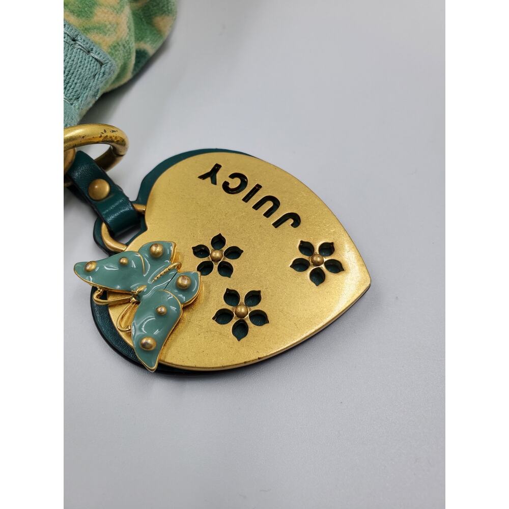 Juicy Couture Green Yellow Paisley Couture Baby Shoulder Bag Vintage Y2K - Picture 7 of 16